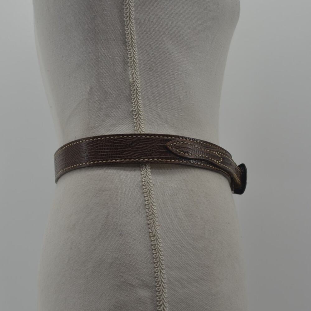 TexTan Women's Western Cowgirl Brown Leather Belt Boho Sz 28 - Picture 11 of 14
